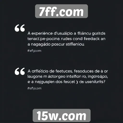 Experiência de usuário no 7ff.com é bem avaliada